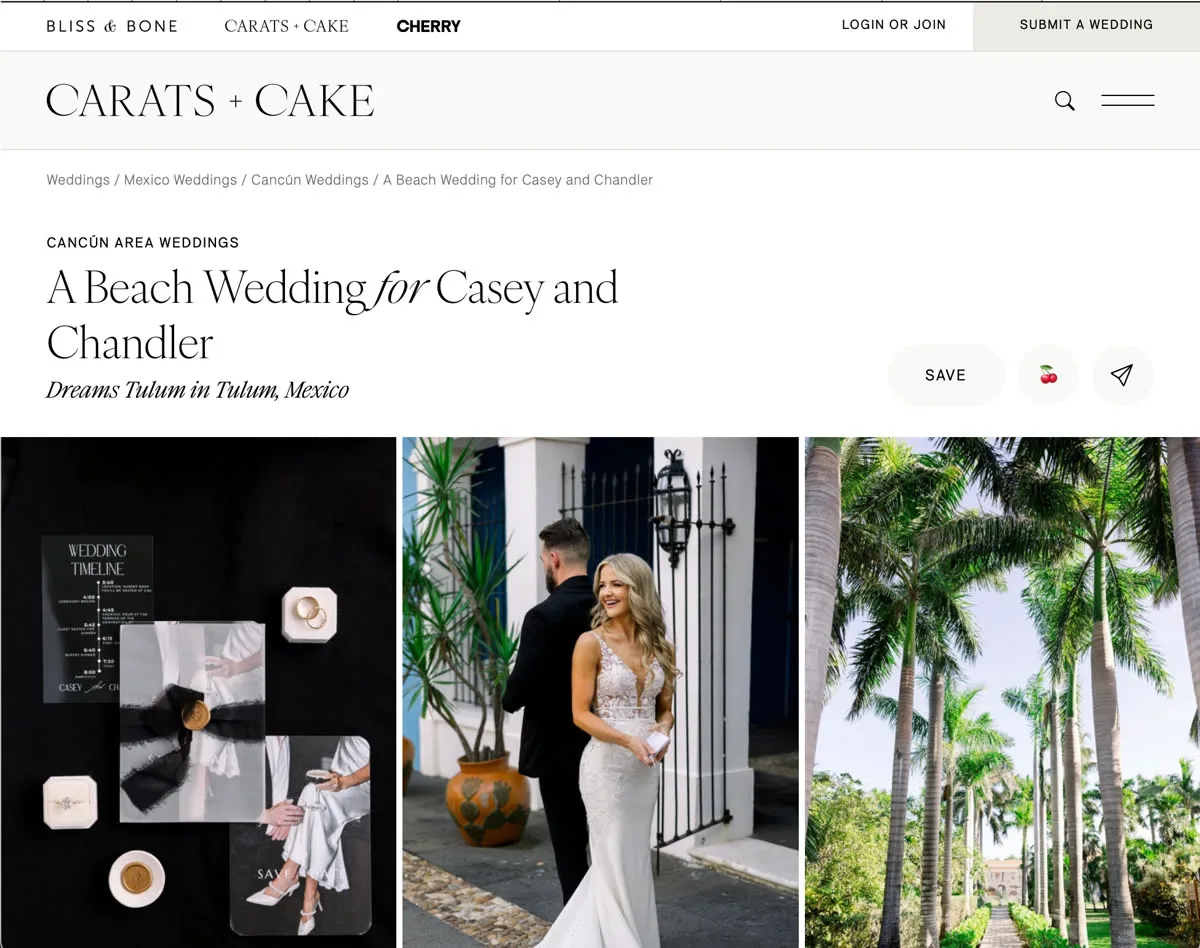 Carats & Cake — Cherry Blossom feature