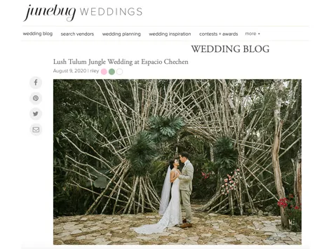 Junebug Weddings — Cherry Blossom feature