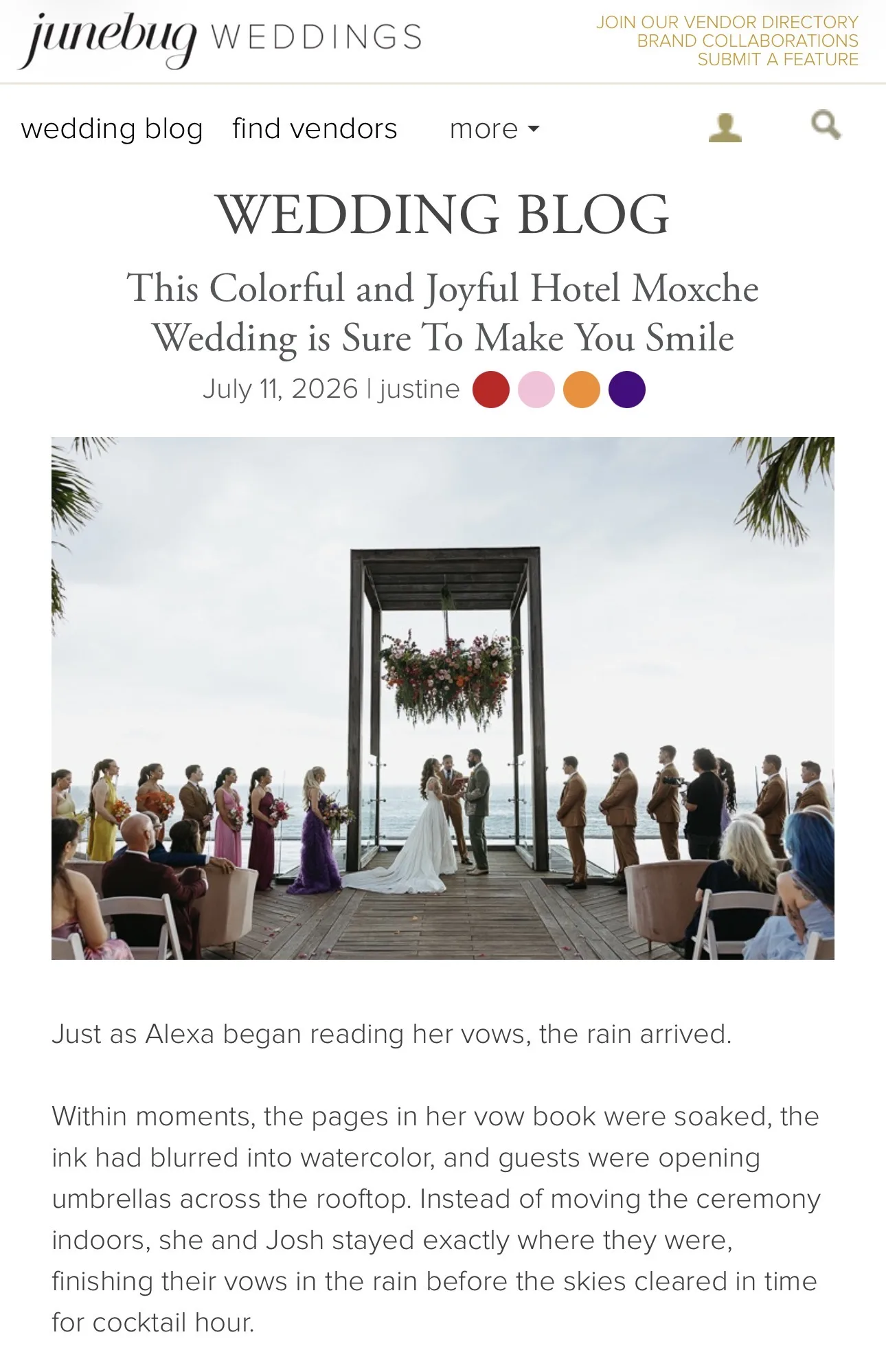 Junebug Weddings — Cherry Blossom feature