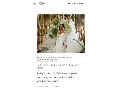 Ruffled Blog — Cherry Blossom feature