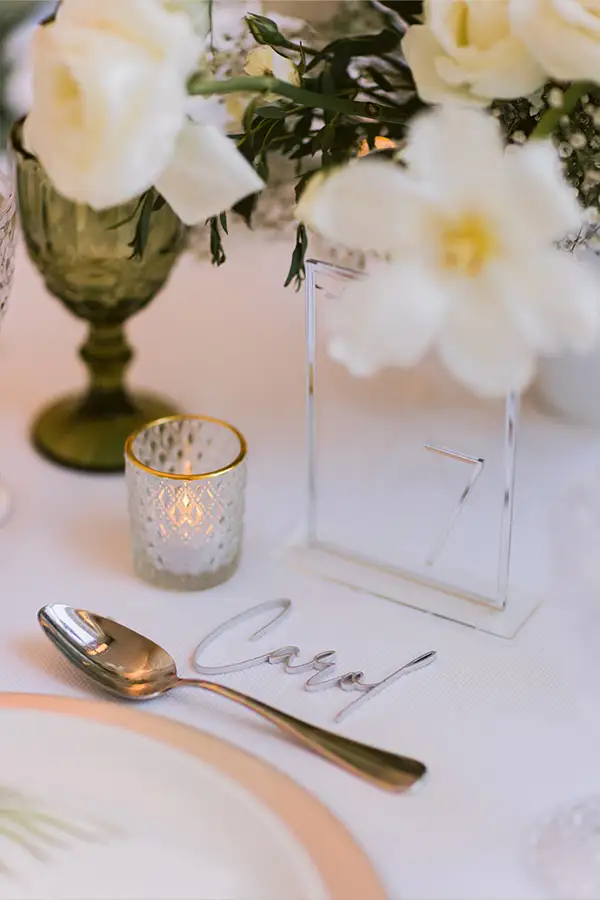 Hanging floral clouds over the reception